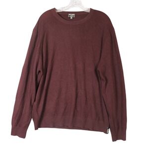 Todd Snyder Men's XXL Burgundy 100% Cashmere Crew Neck Long Sleeve‎ Sweater